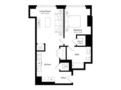 a floor plan of a house with a staircase